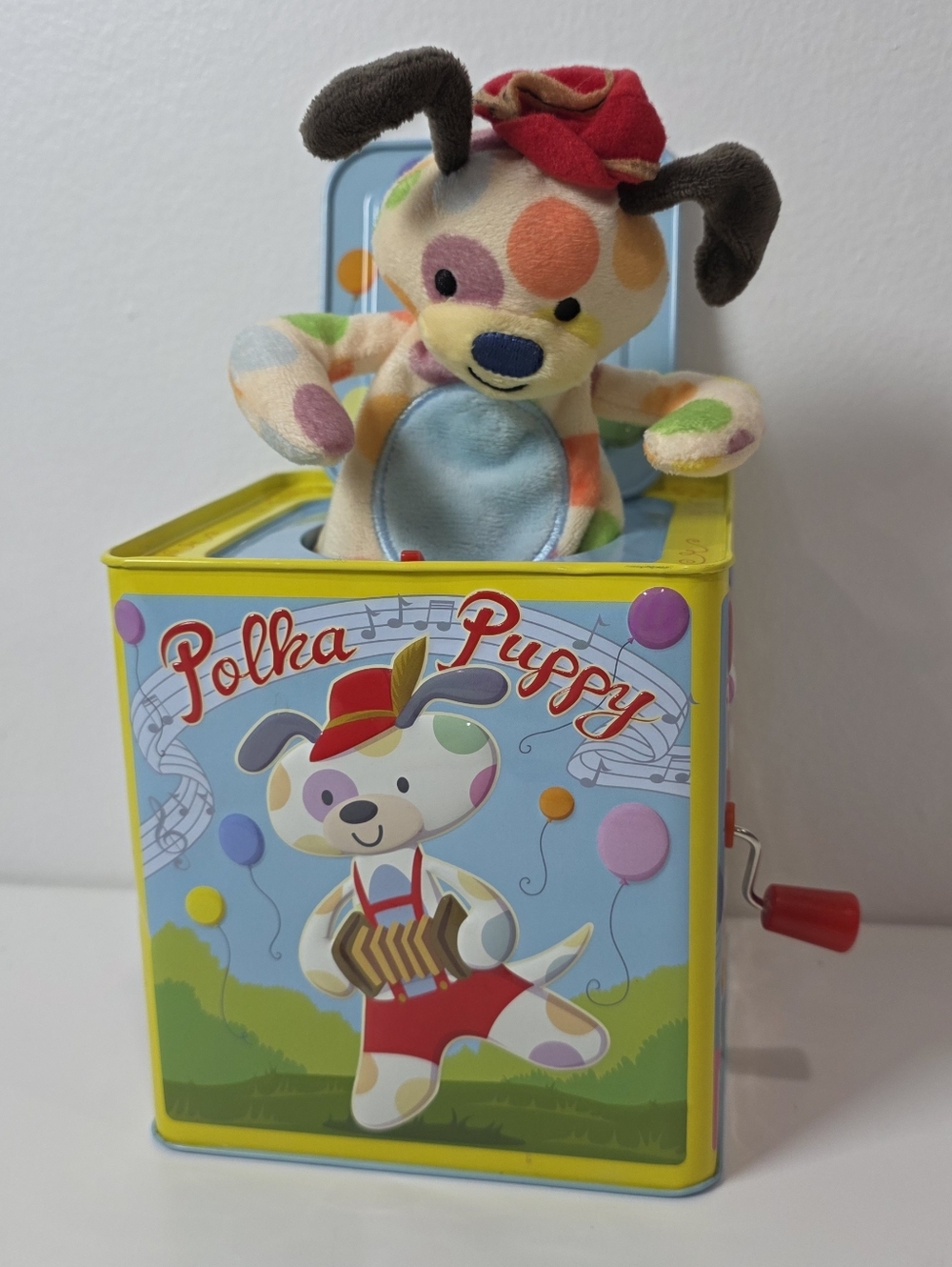 Schylling Polka Puppy Jack in the Box Novelty Toy